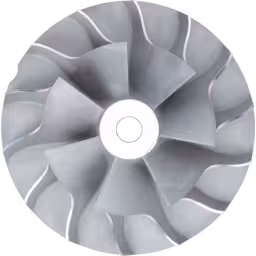 199763-CW--COMPRESSOR-WHEEL-OF-TURBOCHARGER-FOR-CAT-TRUCK-CAT-3406C_Front_View_256X256