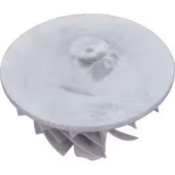 KTR90-2-CCW-J96-COMPRESSOR-WHEEL-OF-TURBOCHARGER_Bottom_View_Of_45_Degrees_256X256