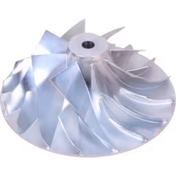 2835438A-HX83-COMPRESSOR-WHEEL-OF-TURBOCHARGER-FOR-CUMMINS-QSK19-805HP-CUMMINS-GENSET_Top_View_Of_45_Degrees_256X256