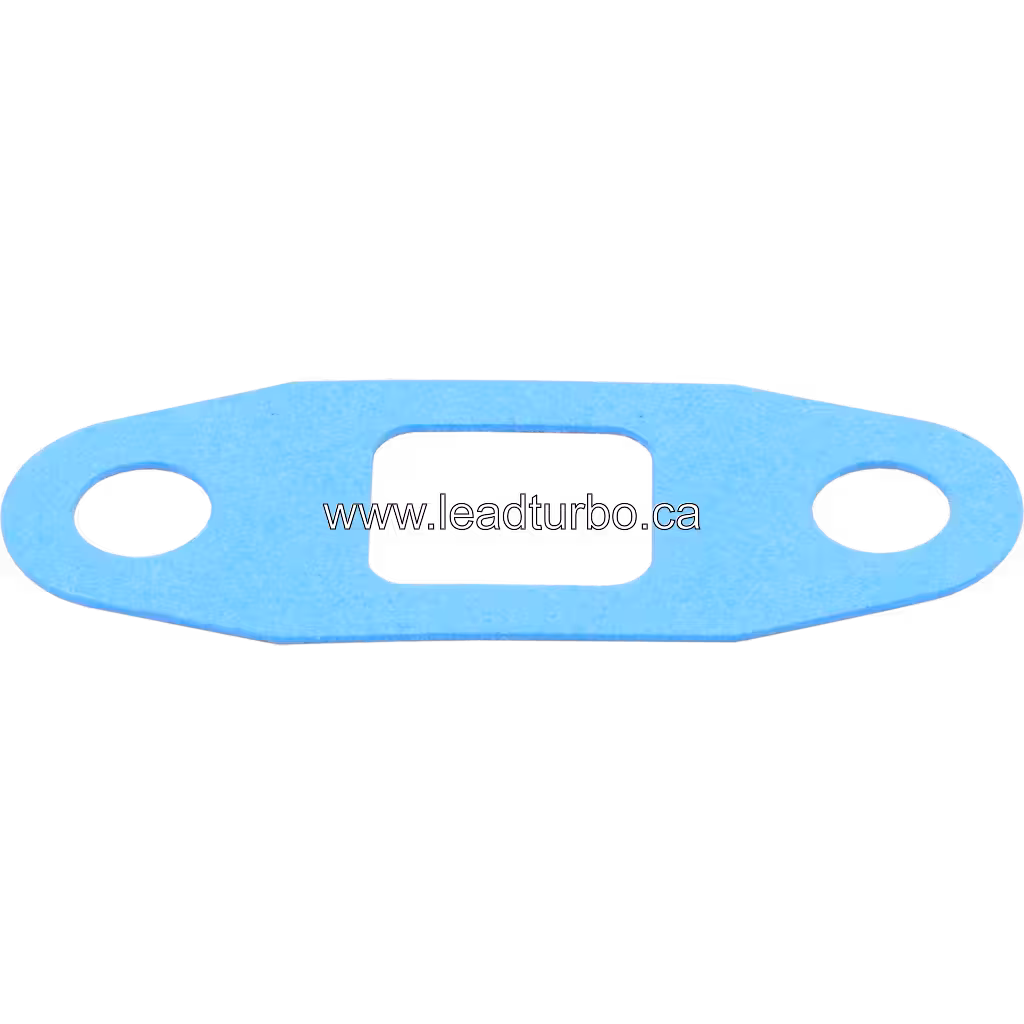 005090 turbo gasket top view showing central rectangular cutout and rounded ends