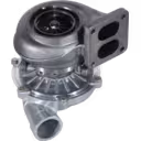 114400-3395 turbocharger bottom view showing compressor wheel