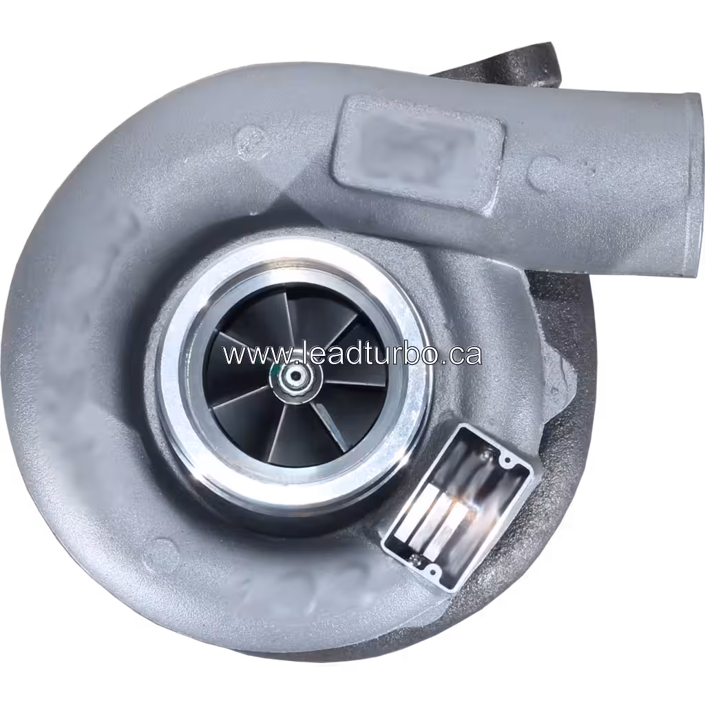 1155853 S2ESL094 turbocharger front view showing compressor wheel and electrical related electrical detail port