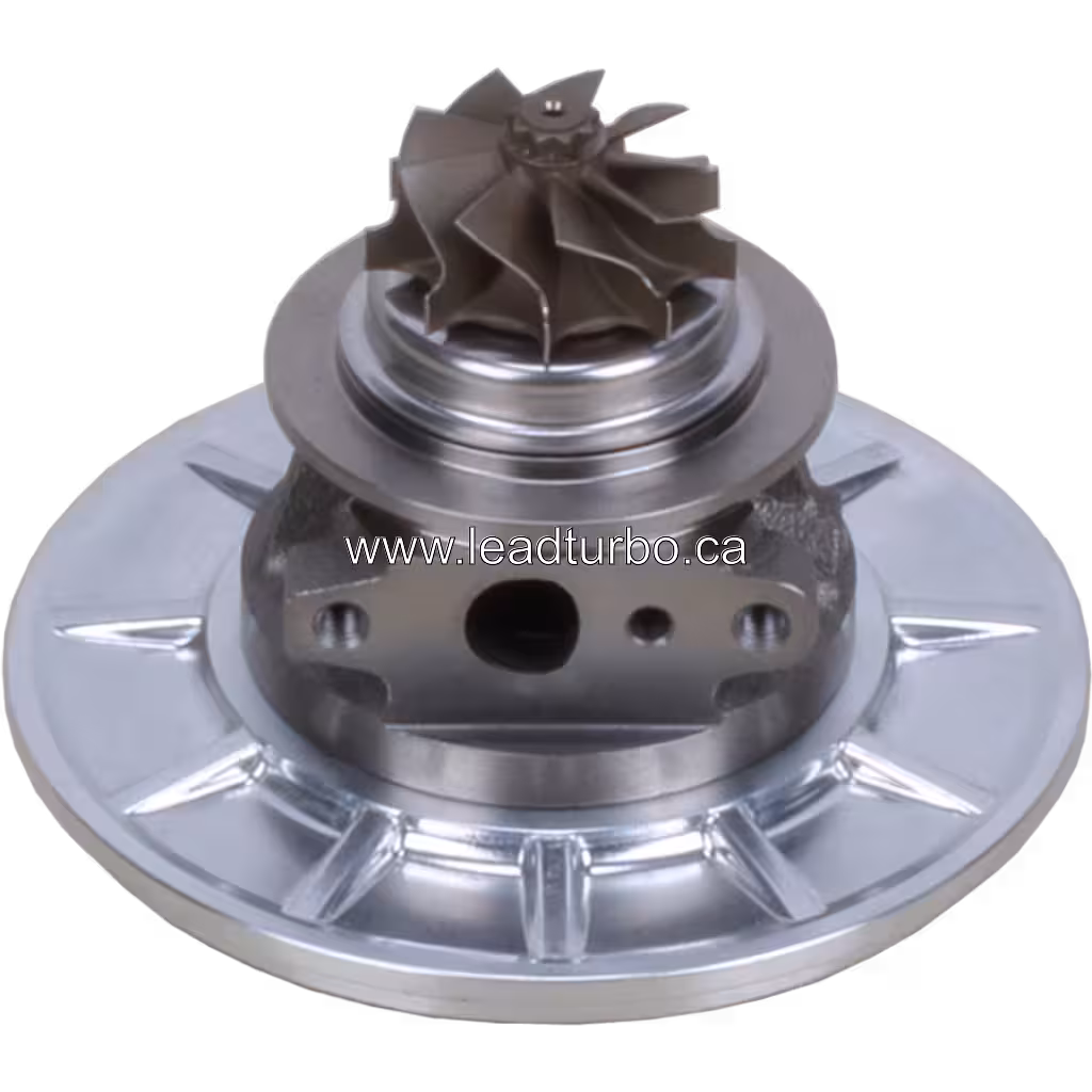 Bottom view of CT Core showing turbine wheel and mounting flange