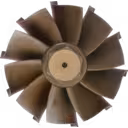 GTA5008B turbine wheel front view with dark metallic finish