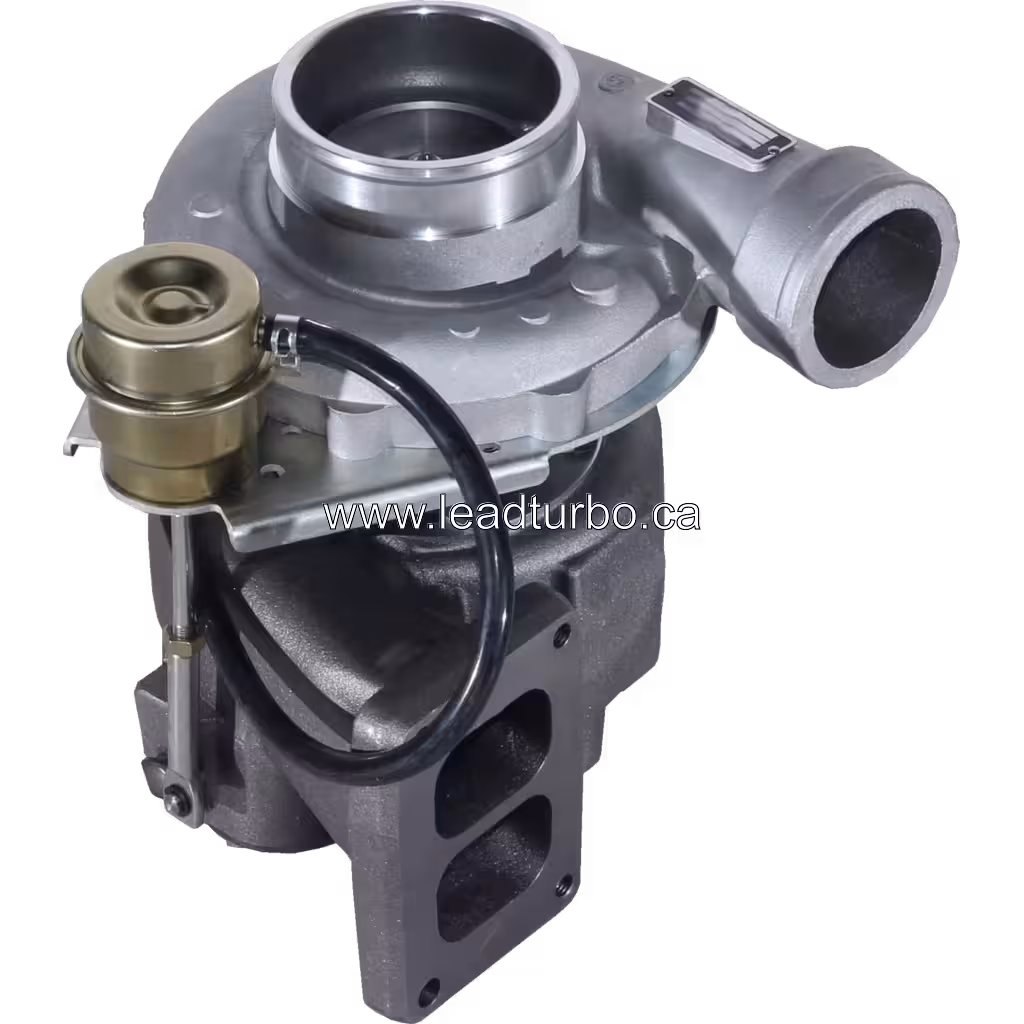 HINO K13C turbocharger 24100-2910C top view showing VGT actuator and push rod