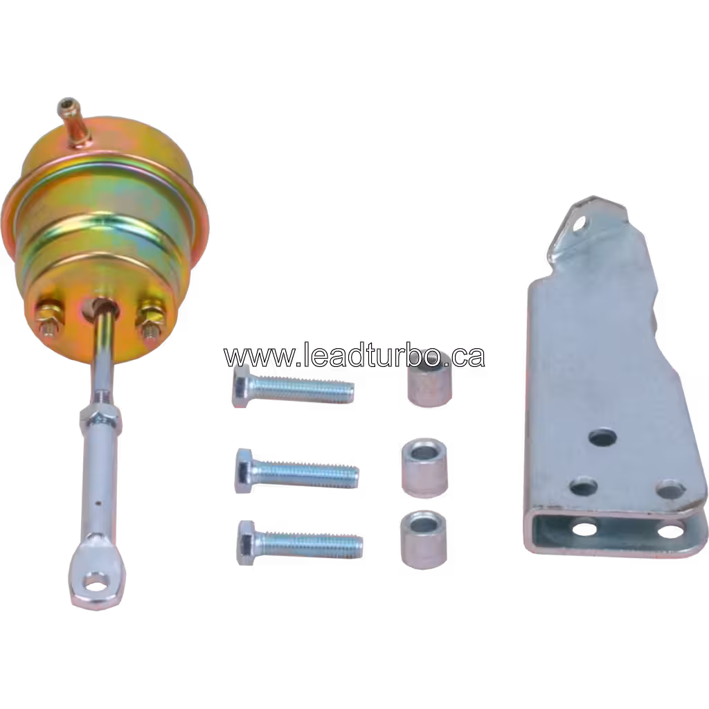 J96 turbo actuator mounting bracket with three holes and bent tab