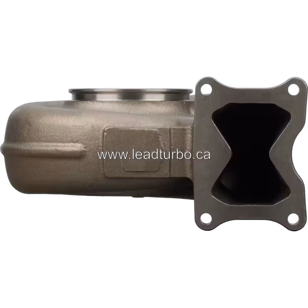 FOR 2882098 TH HX82 turbine housing front view with four-bolt exhaust flange