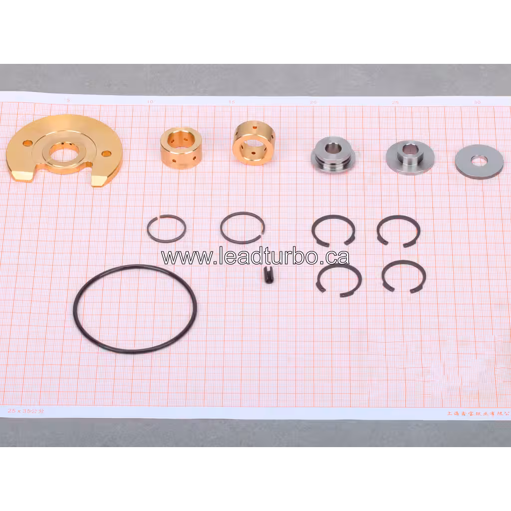 318398 S4TW-509 turbo repair kit components on grid mat