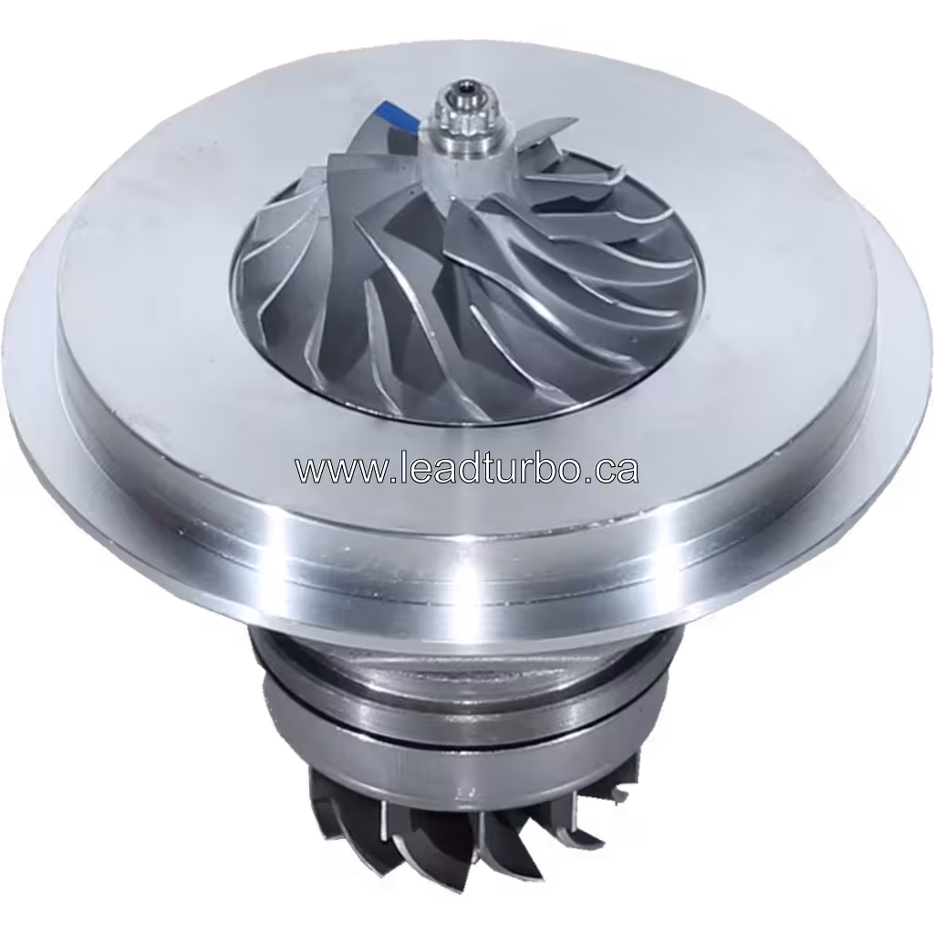 Top view of compressor wheel on H1C core for Cummins 6BT