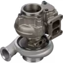 3533010 Turbocharger bottom view with cast turbine housing