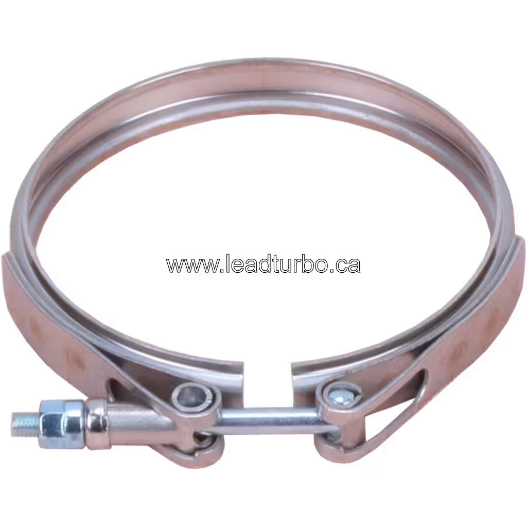 Silver metal V-band with adjustable threaded fastener