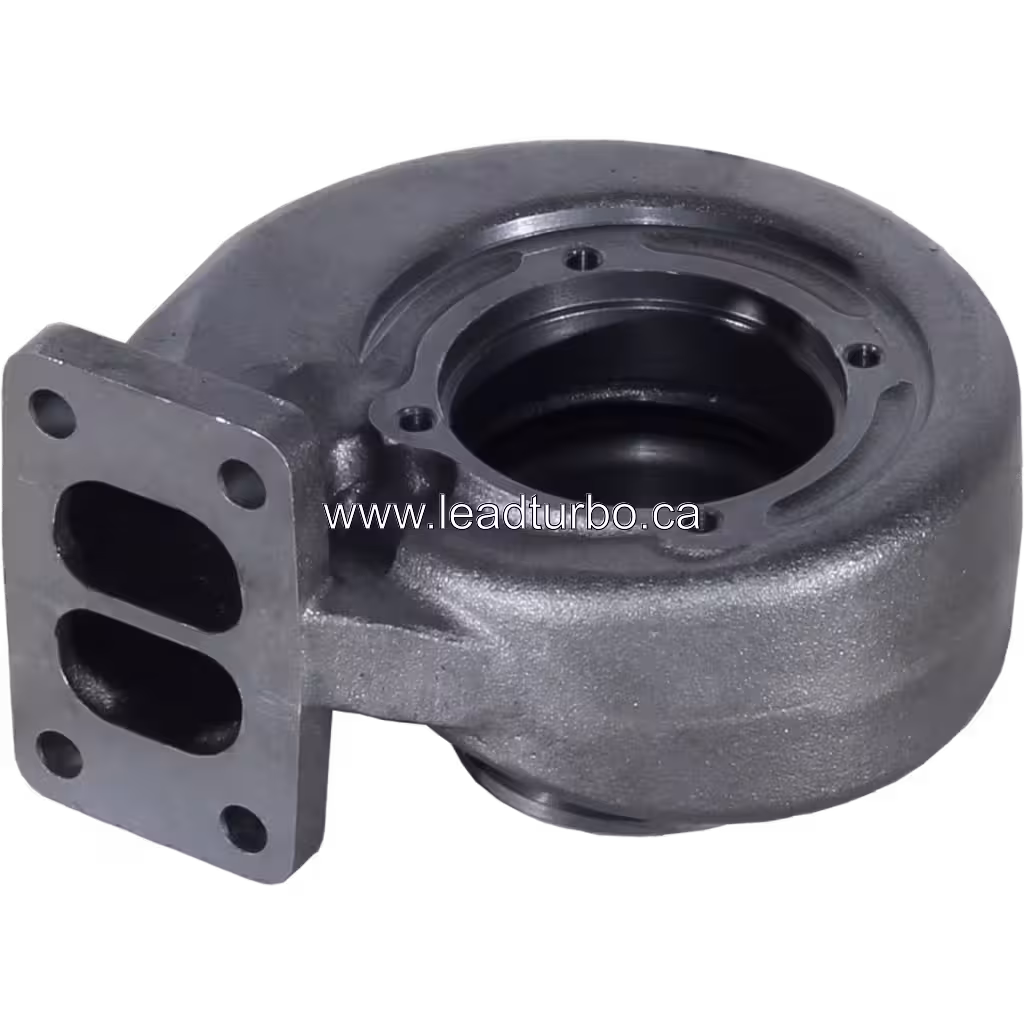 H1C turbocharger turbine housing bottom view with central opening