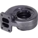 H1C turbocharger turbine housing bottom view with central opening