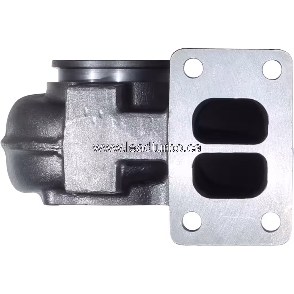 FOR 3597863 TH H1C turbine housing front view with two-port flange