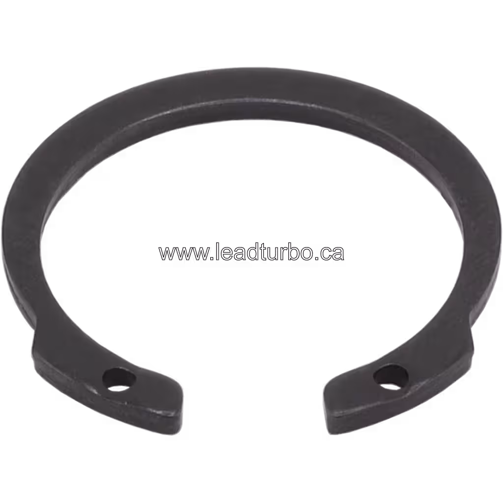 Top-down view of 3709510 turbocharger retaining ring with mounting tabs