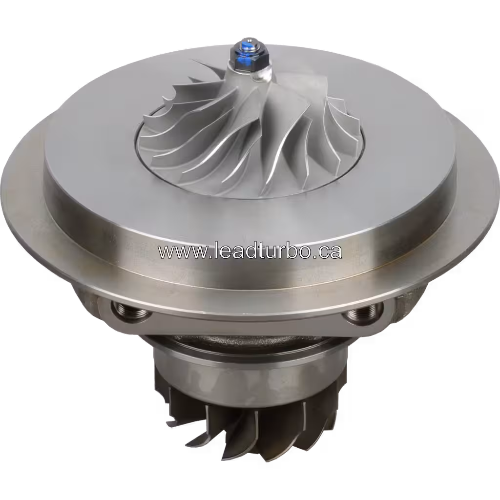 Machined compressor wheel on Cummins N14 turbo core