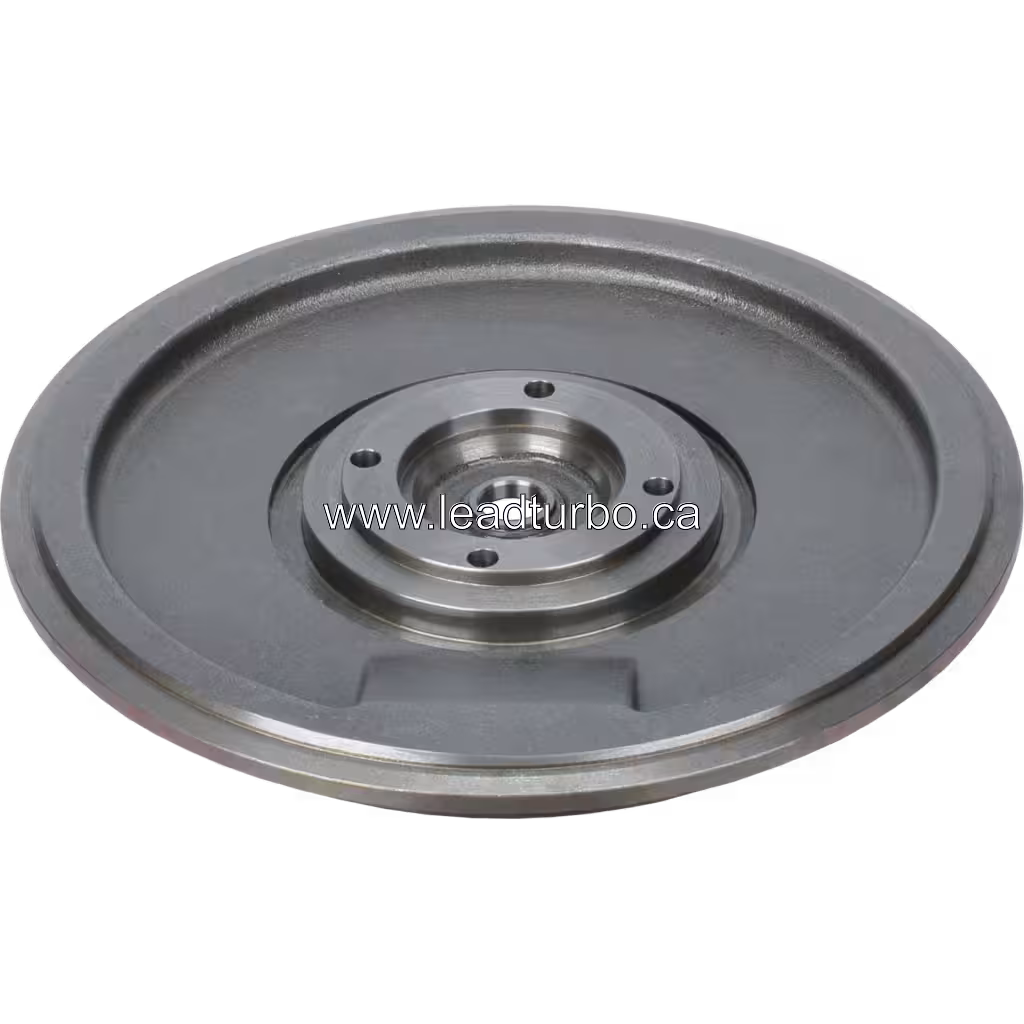 HX82 compressor back plate bottom view showing rectangular notch on outer rim