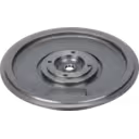 HX82 compressor back plate bottom view showing rectangular notch on outer rim