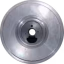 Front view of FOR 4038613 BH HX55 turbocharger bearing housing with machined outer rim