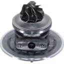 Bottom 45-degree view of 433289-0143 GT1549 core with polished mounting flanges