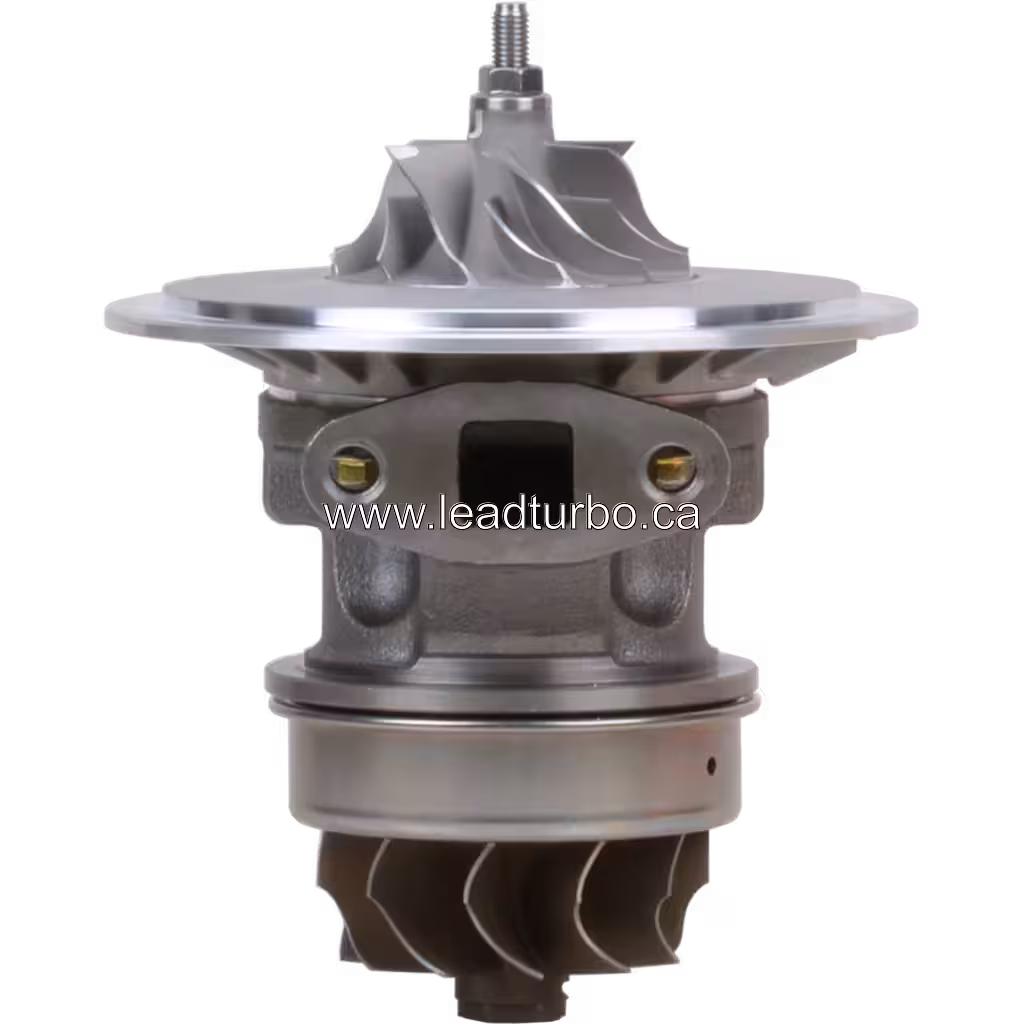 FOR 466334-0005 TA3401 turbocharger core front view showing compressor and turbine wheels
