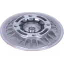 TA3401 back plate underside showing radial fins and bolt holes