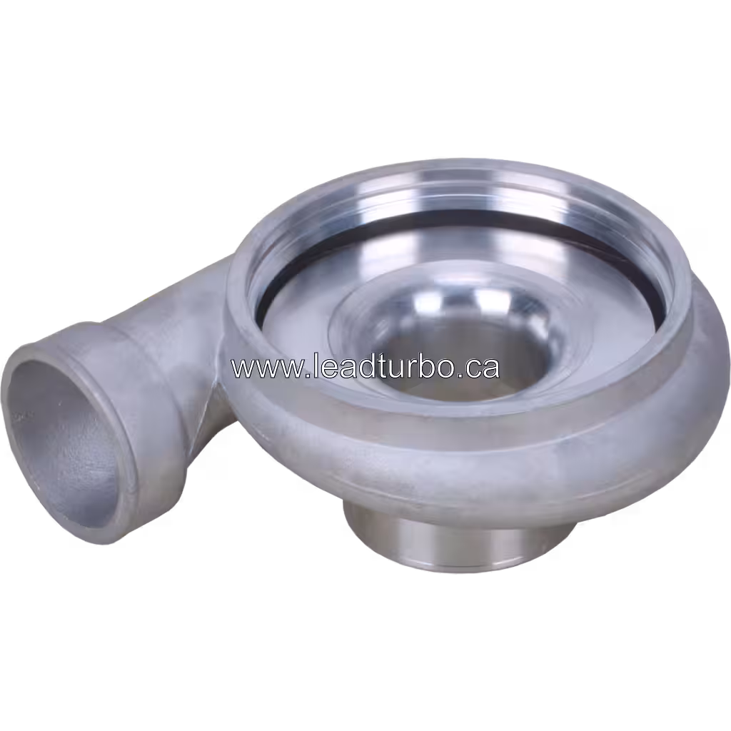Bottom 45-degree view of FOR 49188-04210 CH-U compressor housing machined flange