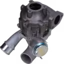 53039880145 BV43 turbocharger bottom view with dark grey turbine housing and visible fasteners