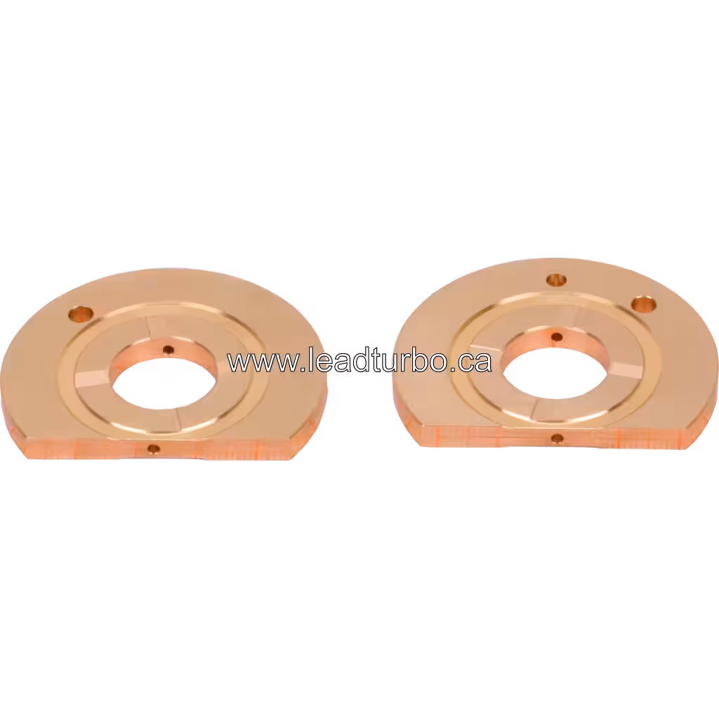 Gold-colored machined disc thrust bearing 6506-21-0150, top view