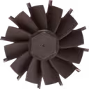 Top view of GTA4294BS turbine wheel showing radial blade arrangement