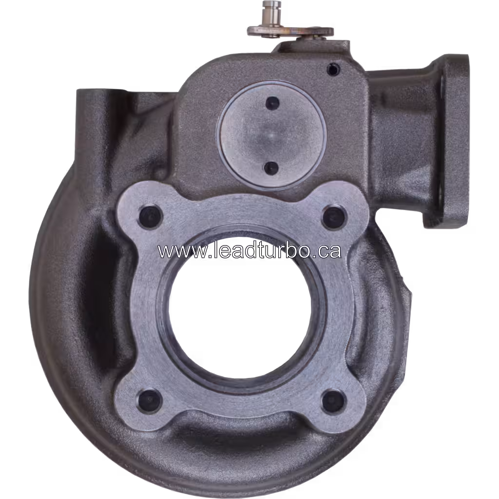 Boîtier turbine FOR 20858448 TH en métal gris avec flange d'échappement à deux ports
