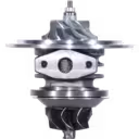 Vue avant du core turbo 433289-0143 GT1549 avec roue turbine et compresseur