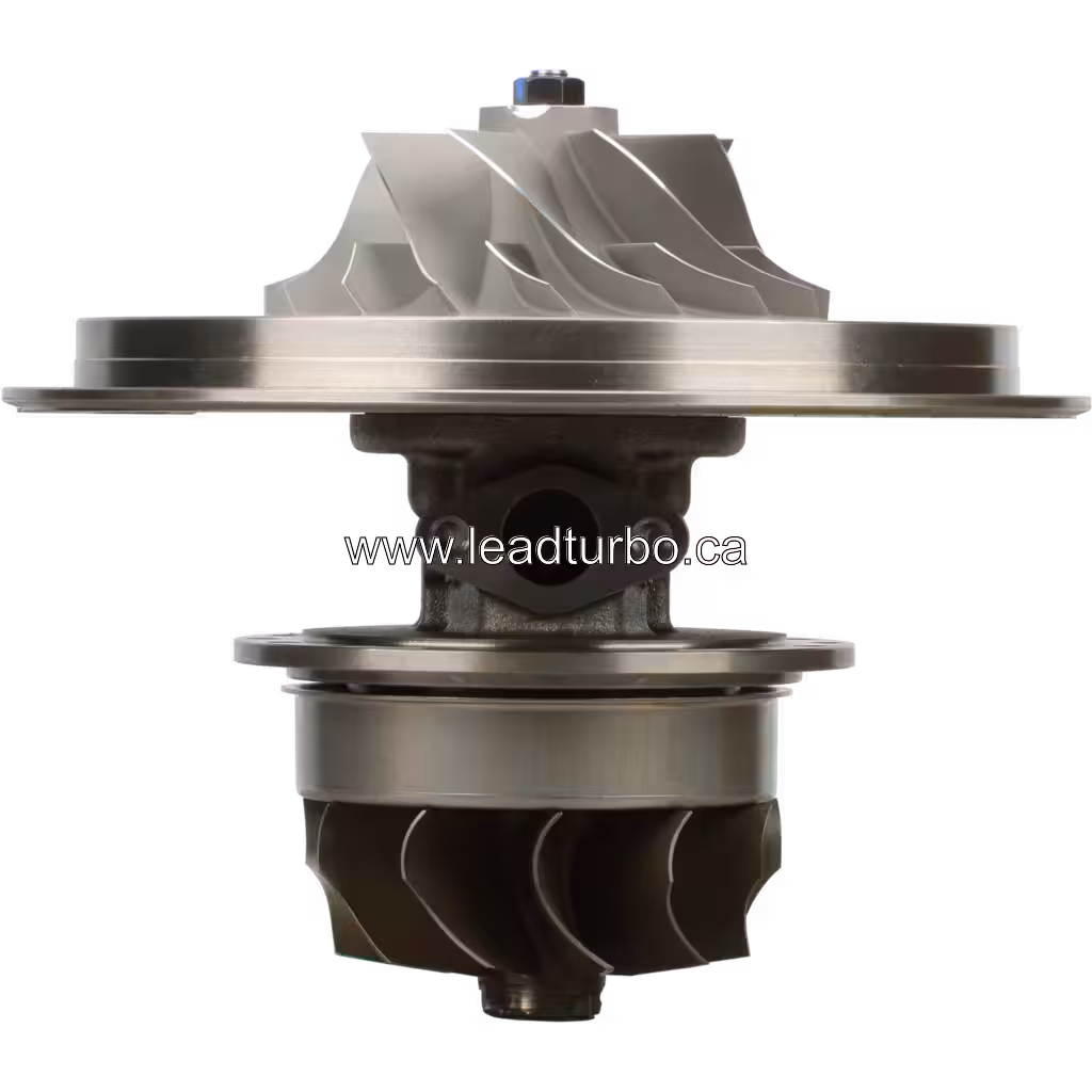 Vue avant du core HX82 FOR 3594184 avec roues compresseur et turbine