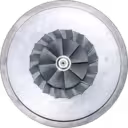 Core S500 6240-81-8600 vue avant avec roue turbine et compresseur