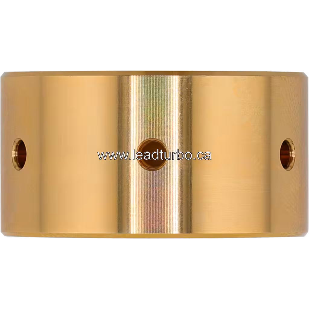 Gold-colored cylindrical HX83 turbo journal bearing side view