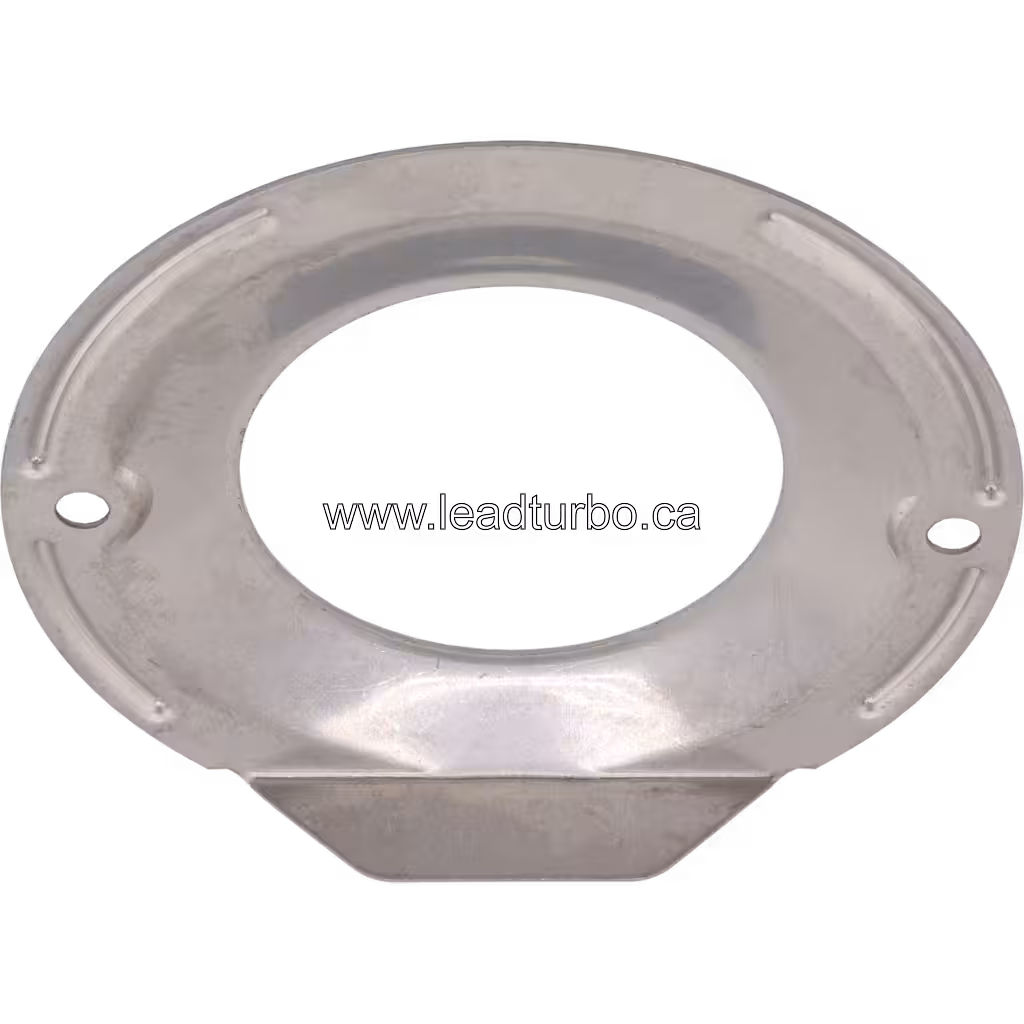 Metal ring-shaped oil deflector with central opening
