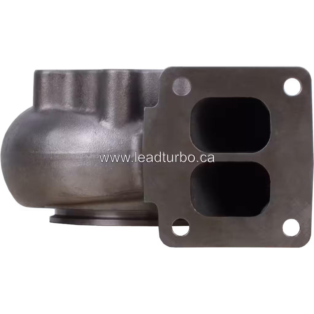 FOR 3802077 TH J96 turbine housing front view showing two-port flanged inlet