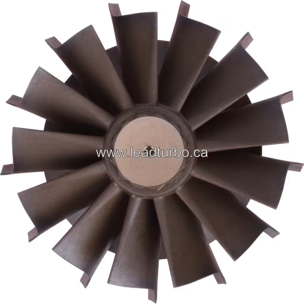 Vue de dessus de la roue turbine HX82 pour Cummins QSK78