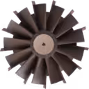 Vue de dessus de la roue turbine HX82 pour Cummins QSK78