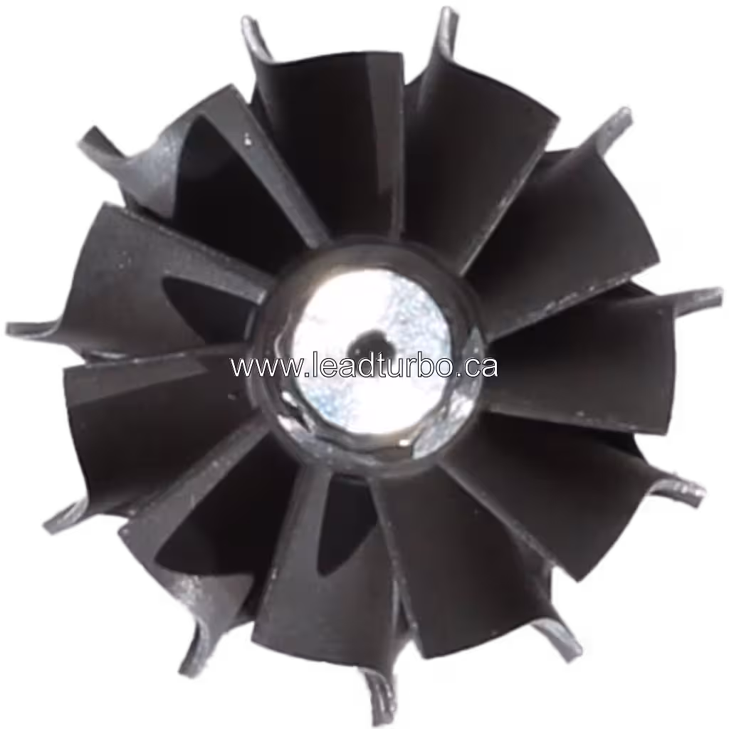 Vue de dessus de la roue de turbine 49135-30100 TF035HM-12T avec 12 pales radiales
