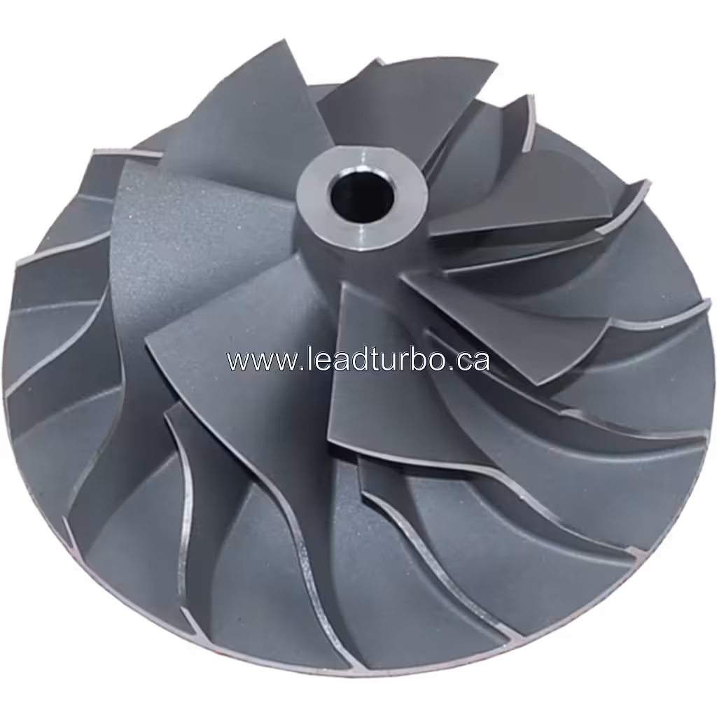 Roue de compresseur de turbocompresseur vue de face