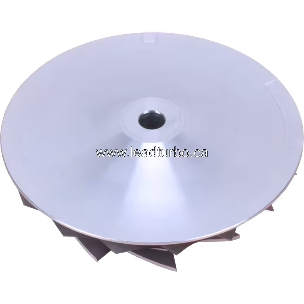 Détail de la roue de compresseur en aluminium