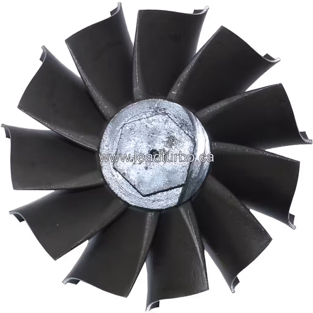 Détail de la roue de turbine turbocompresseur J96