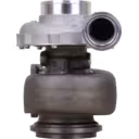 Turbocompresseur 3533557 HX50 pour Cummins M11, vue avant avec carter turbine gris