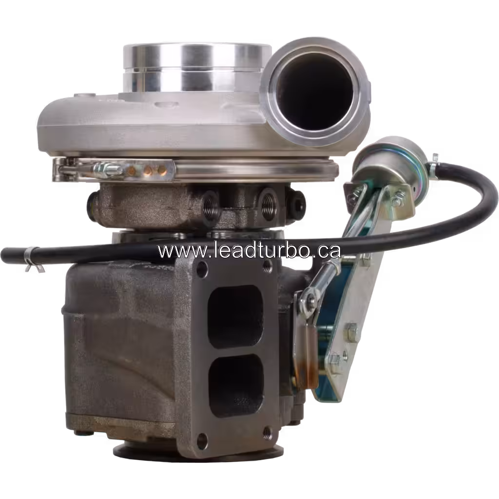 Turbocompresseur HX55W 15196770 vue avant avec carter compresseur argenté