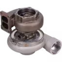 Turbocompresseur 6505-52-5350 vue supérieure révélant la roue turbine interne