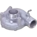 Silver cast metal turbo compressor housing with machined inlet