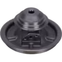 Bottom view of cast turbo bearing housing for DAF MX375 application