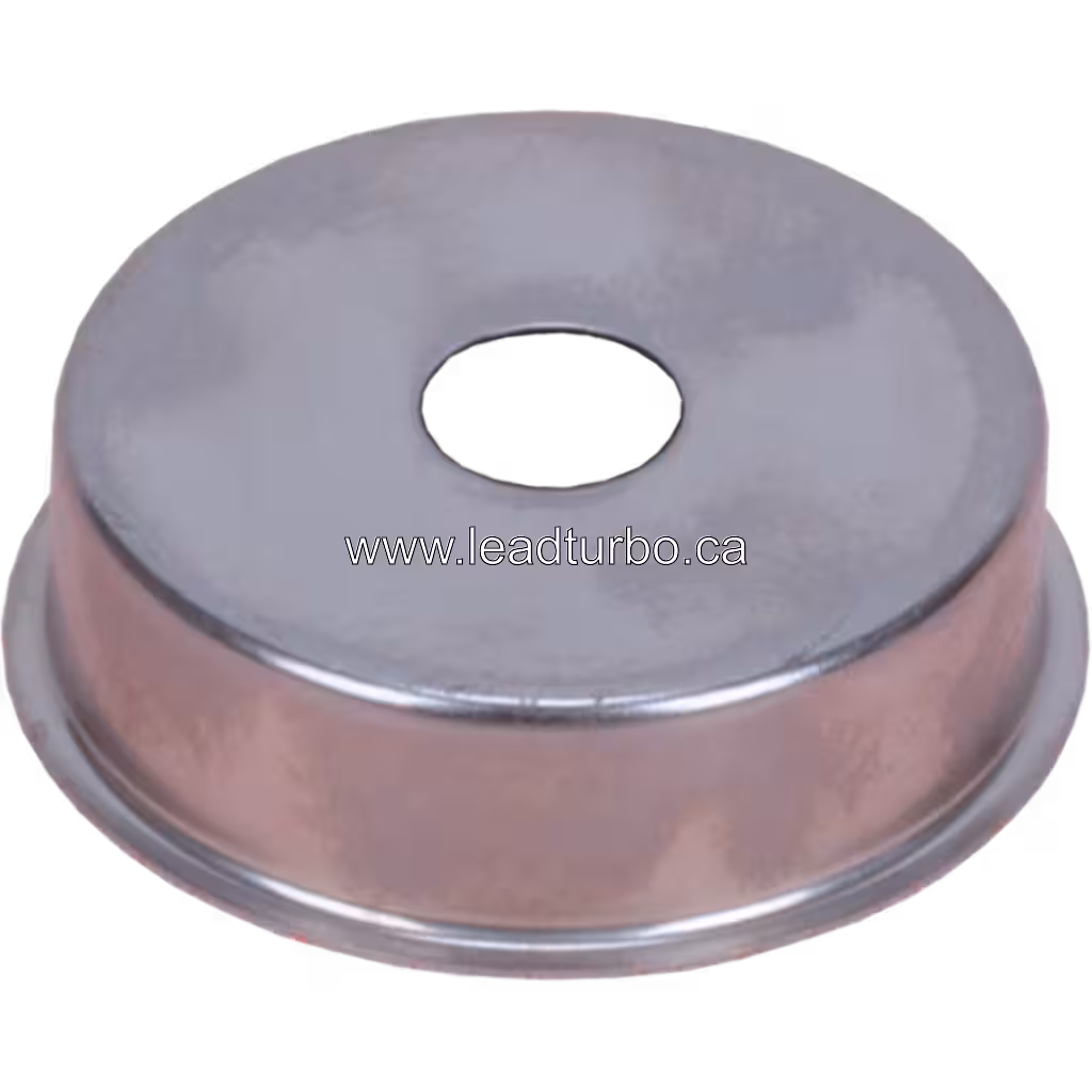 Top view of FOR 13879980066 HS-U J96 turbo heat shield with central hole