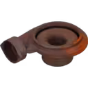 Bottom 45-degree view of 15101013010 compressor housing